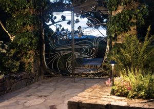 a large tree in a room