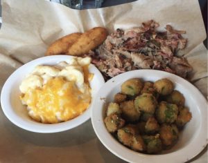 a plate of food on a table