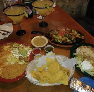 a table full of food