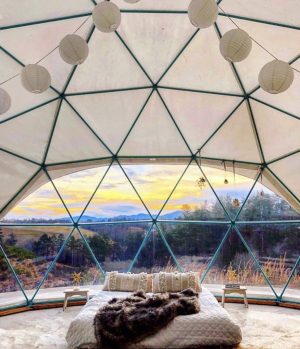 a large stone building with many windows